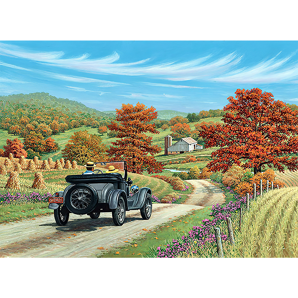 

Village Car - Round Drill Diamond Painting - 40*30CM, 501 Original