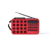Mini Portable FM Radio BT Wireless Speakers Solar Charging FM Radio Receiver