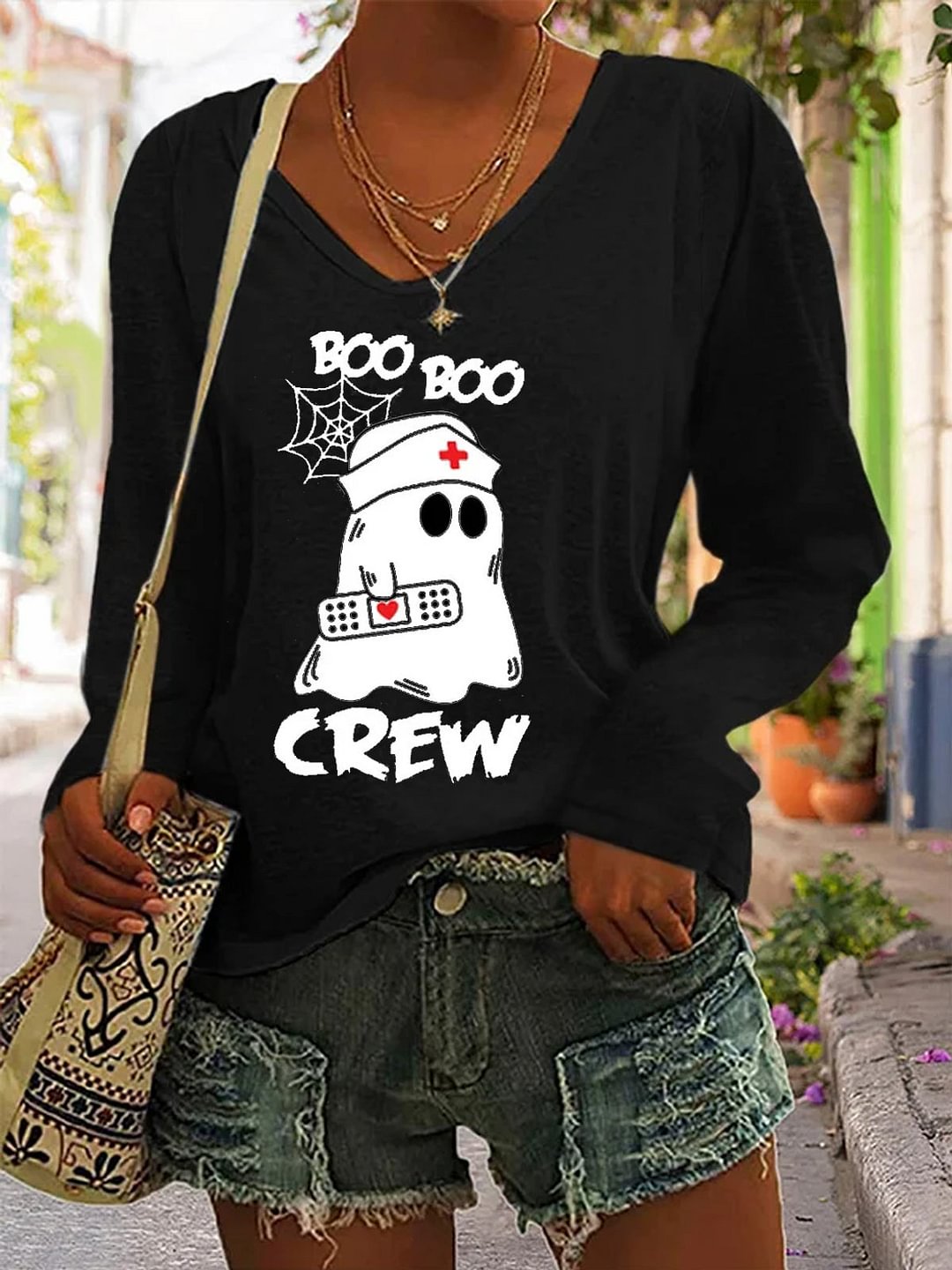 Halloween Boo Long Sleeve Shirt