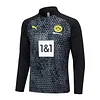 2023/2024 Dortmund Half-Pull Training Suit Black Football Shirt