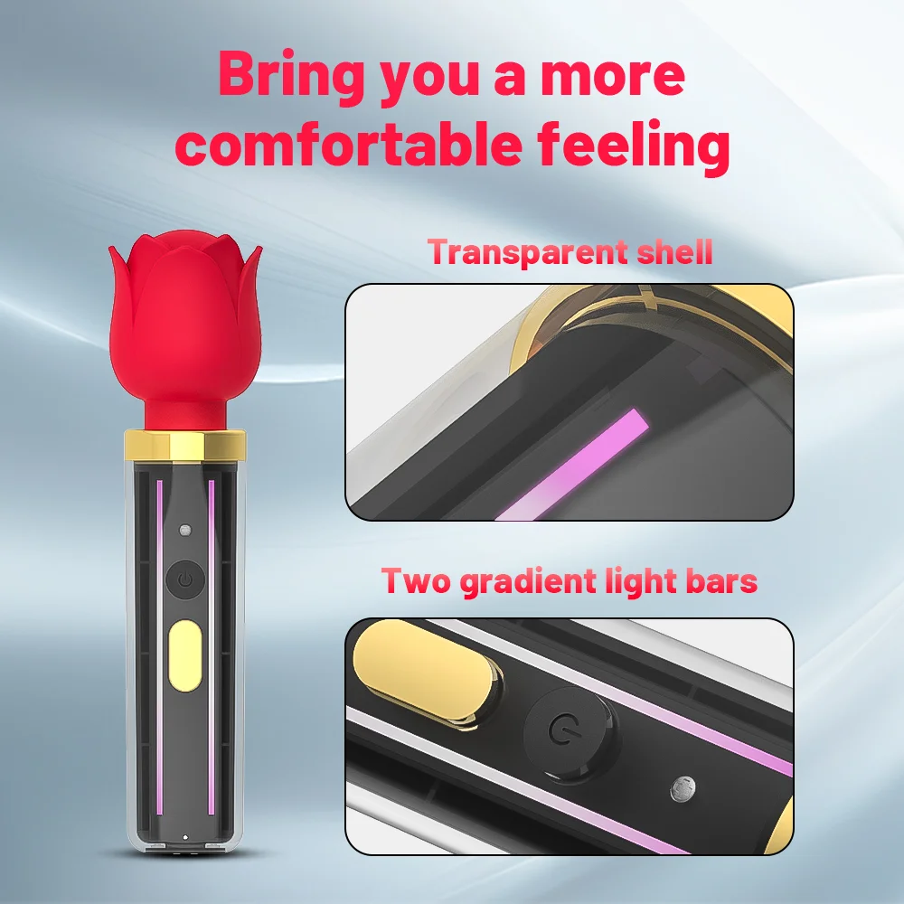 Virose – Elegant Rose Wand Vibrator With 10 Vibration Modes, Usb Rechargeable & Gift-ready Design