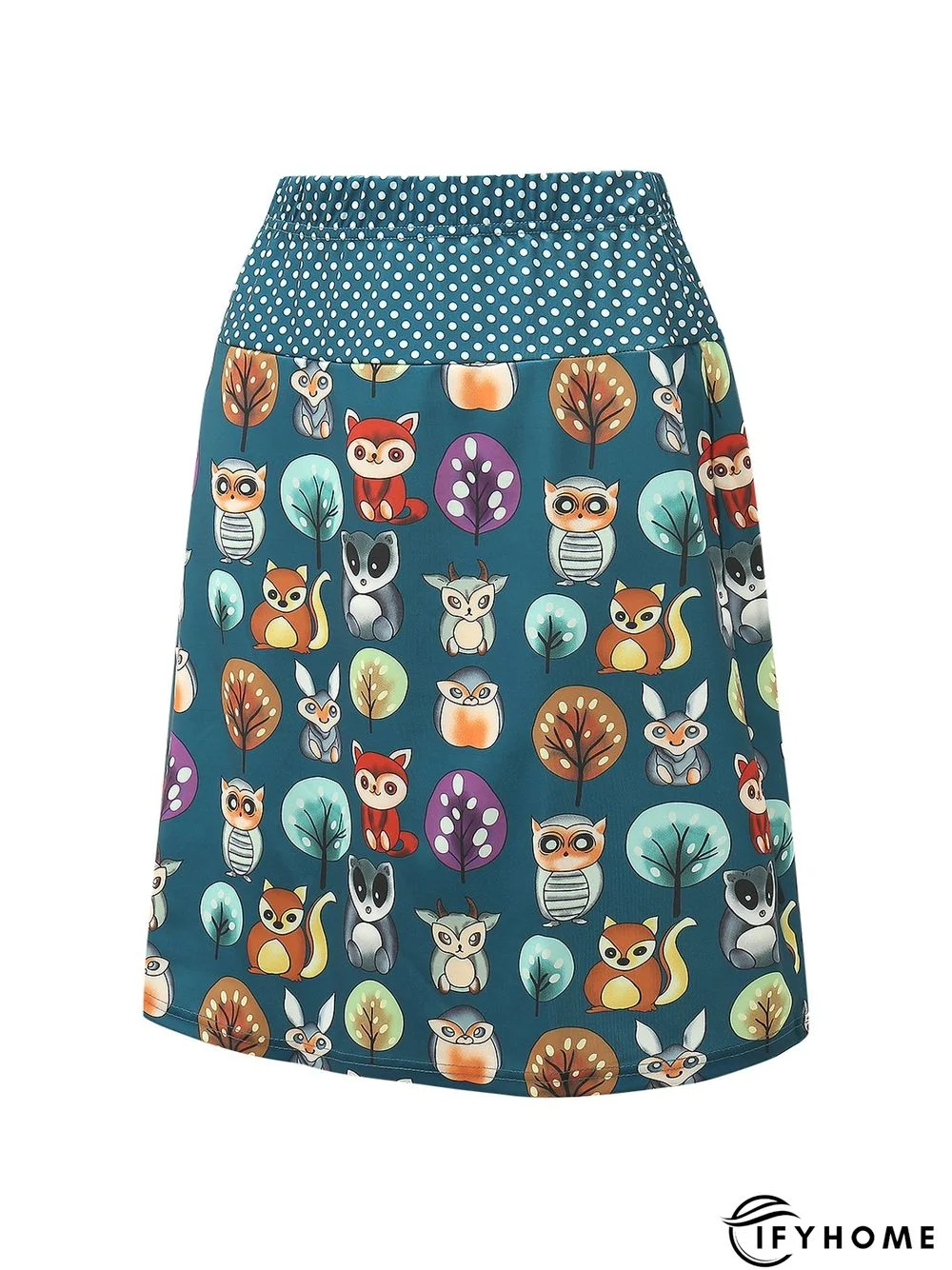 Casual Vintage Animal Printed A-line Skirt | IFYHOME