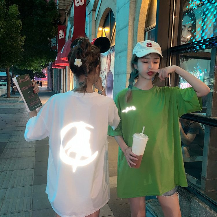 Kawaii Refective Shinning Short T-Shirt