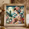5D DIY Diamond Art Painting Kit Partial Drill Japanese Beauty(Moon Geisha)