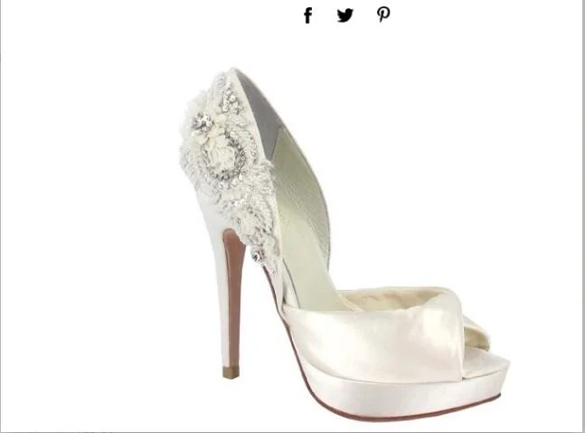 Custom Made White Double D'orsay Wedding Shoes Vdcoo
