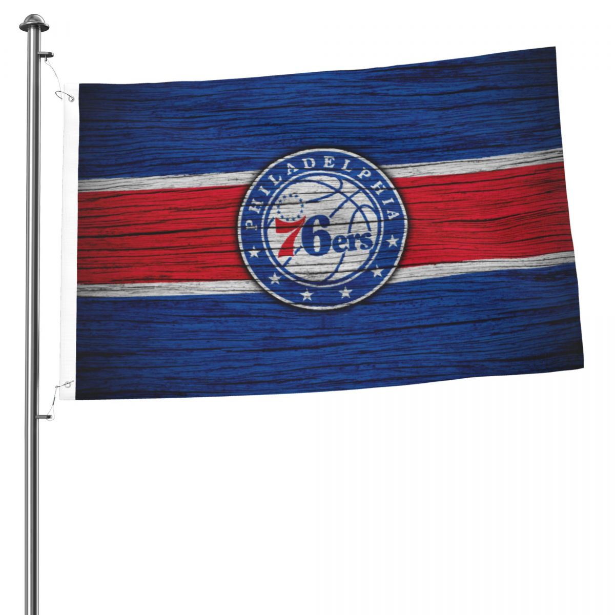Philadelphia 76ers Wood Art 2x3 FT UV Resistant Flag