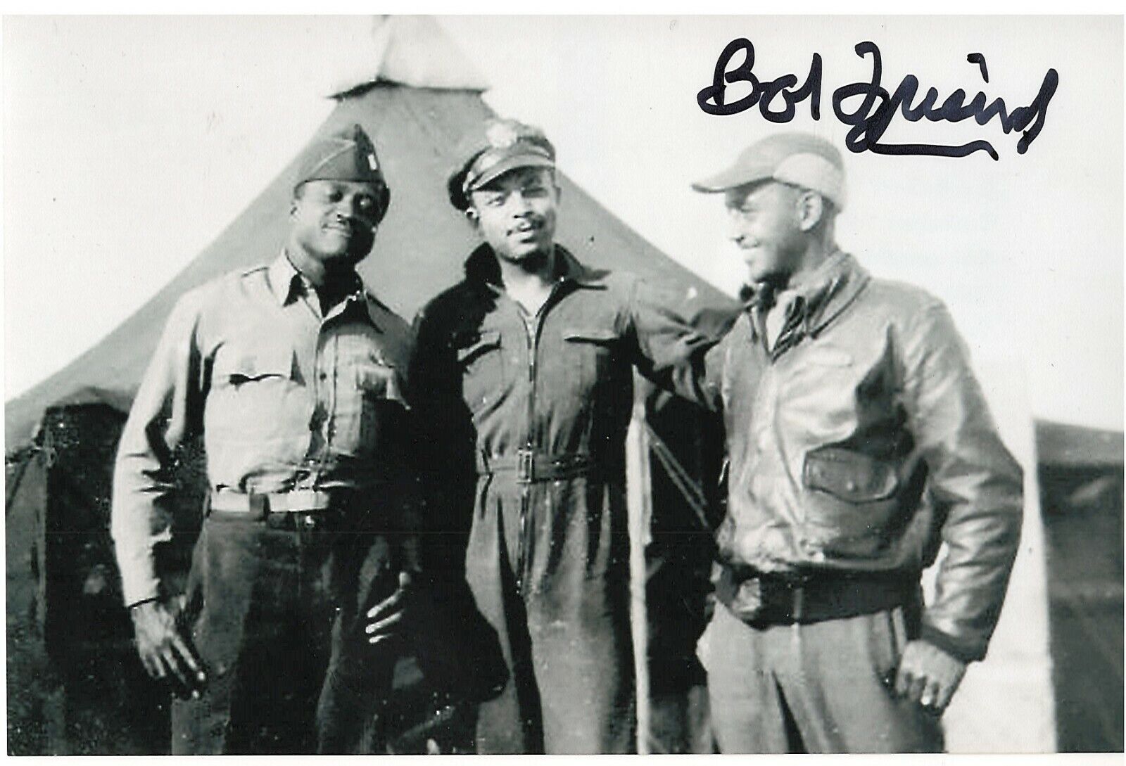 ROBERT FRIEND 332ND FIGHTER GROUP TUSKEGEE AIRMAN PILOT RARE SIGNED Photo Poster painting