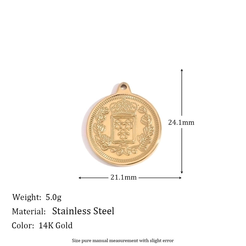 1 Piece 304 Stainless Steel 14K Gold Plated Geometric Jewelry Accessories Pendant