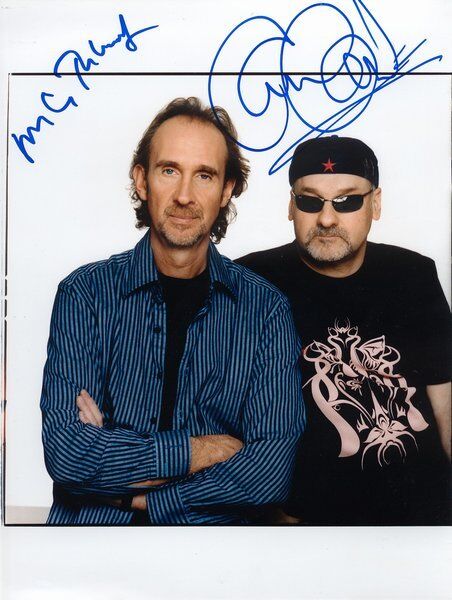 Mike & The Mechanics Rutherford & Carrack autograph 8x12 Photo Poster painting signed In Person