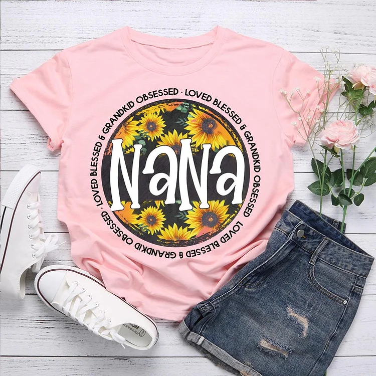 Nana Sunflower Funny Grandmother T-Shirt-07970