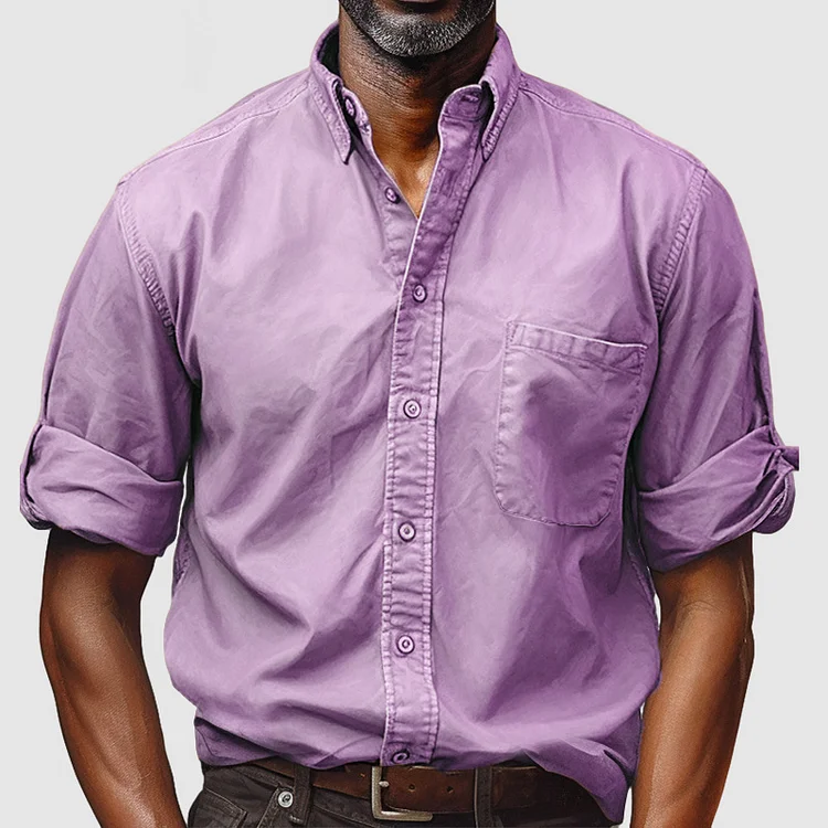 Men's Casual Aged Cotton Shirt(sell out)