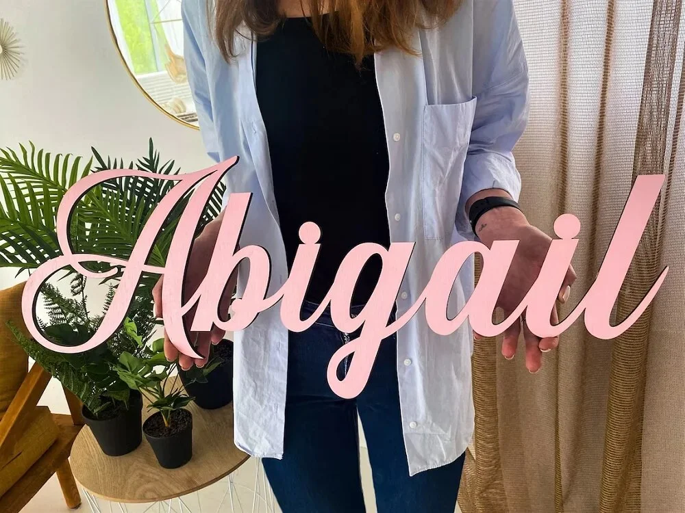 Sdrawing Name Sign Nursery Letters Wooden Acrylic Welcome Wedding Birthday Party Decoration Custom Baby Crib Name Sign 5mm