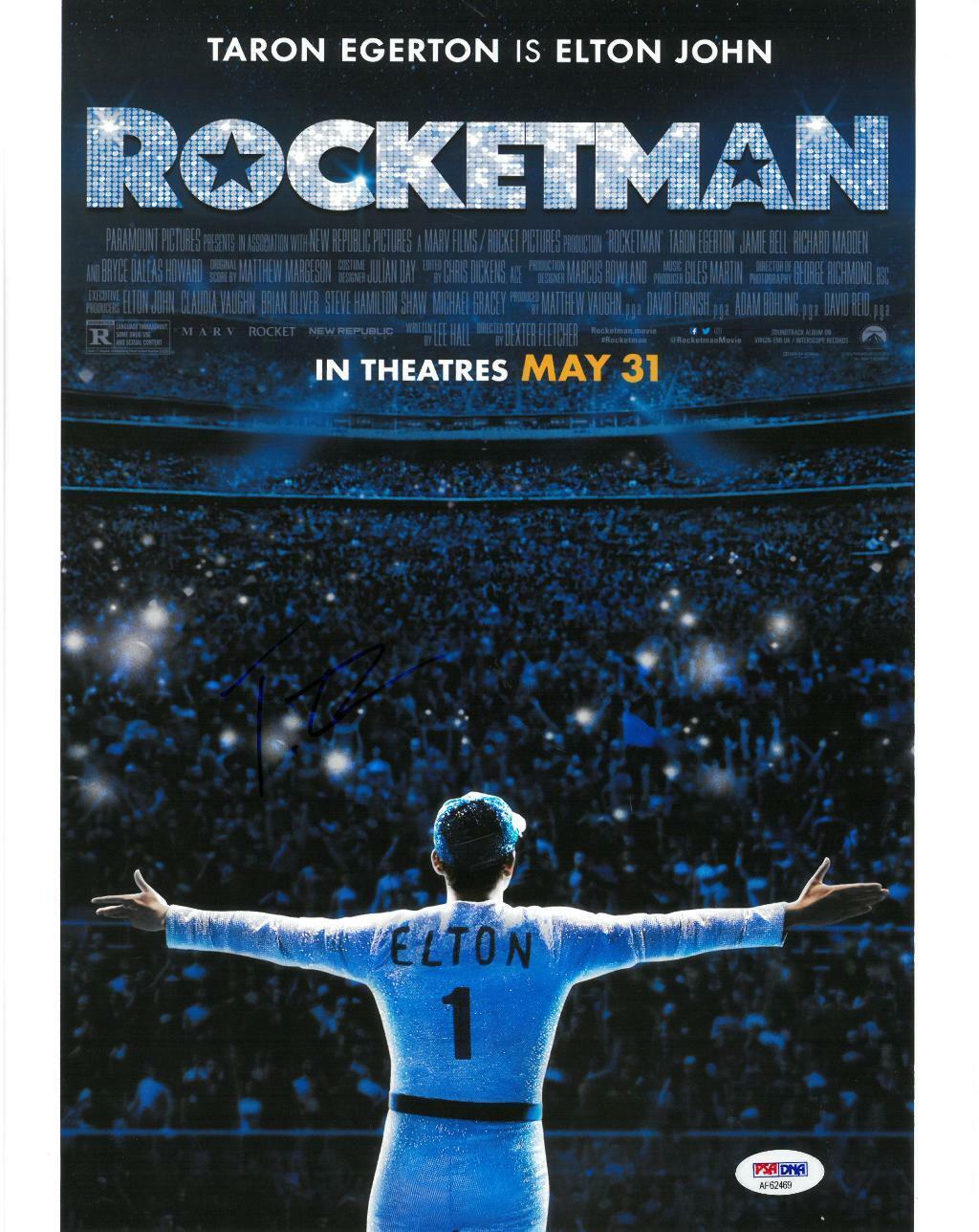 Taron Egerton Signed Rocketman Authentic Autographed 11x14 Photo Poster painting PSA/DNA#AF62469