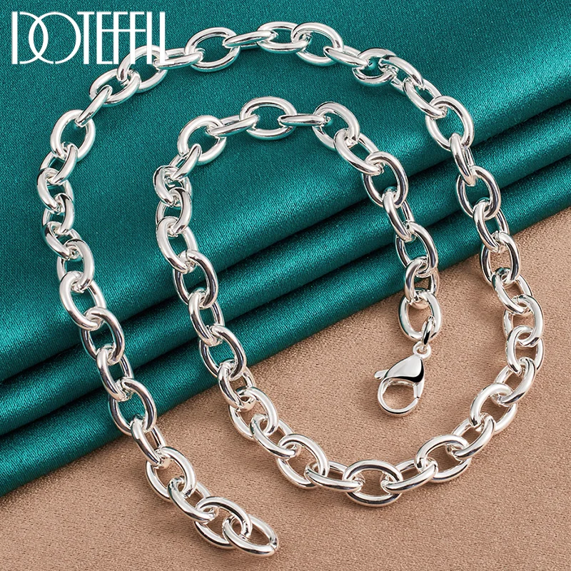 DOTEFFIL 925 Sterling Silver 18 Inch Original Basic Chain Necklace Lobster Clasp For Women Men Jewelry