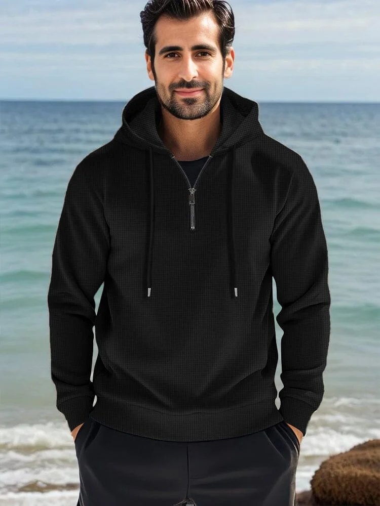 Athleisure Comfort Waffle Hoodie QueenFunky