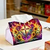 God Loving Home DIY PULeather Diamond Painting Tissue Box for Adults Beginners Large Size Diamond Art Paper Storage Holder for Living Room Bathroom Table Decor