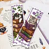 14CT 2 Strands Cross Stitching Bookmark Kit 6PCS Single-Sided Stamped Embroidery Page Marker Set Vintage Stamped Cross Stitch Page Charm for Teachers Bookworms Women Readers (Book Cats) tapestrymarket