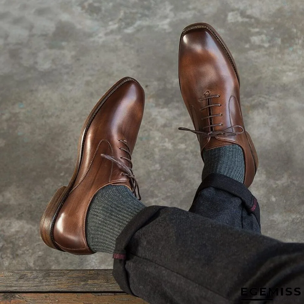 Men's Business Casual Oxford Leather Shoes | EGEMISS