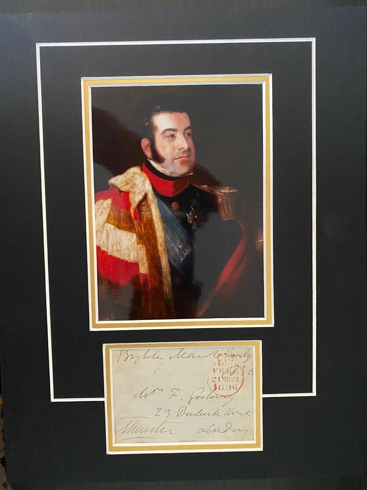 1st EARL MUNSTER - PEER & SOLDIER - SON OF WILLIAM IV - SIGNED Photo Poster painting DISPLAY