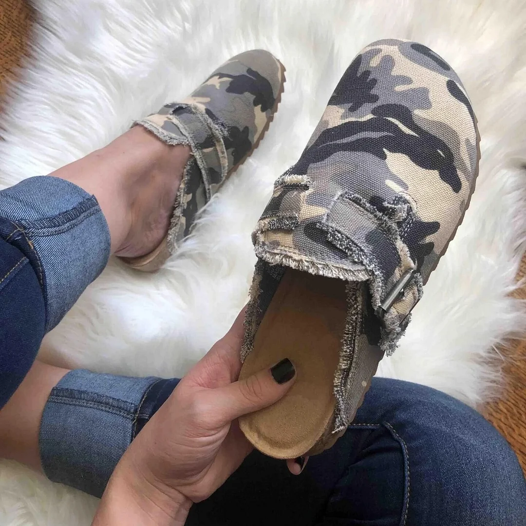 Breakj Breakj Single-Shoe Women 2023 Spring And Autumn New Leopard Half-Shoe Single Shoes Lazy Shoes Bean Shoes