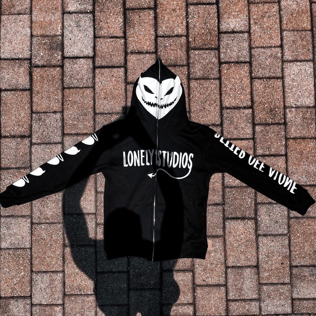 Lonely Studios Print Full Zip Hoodie