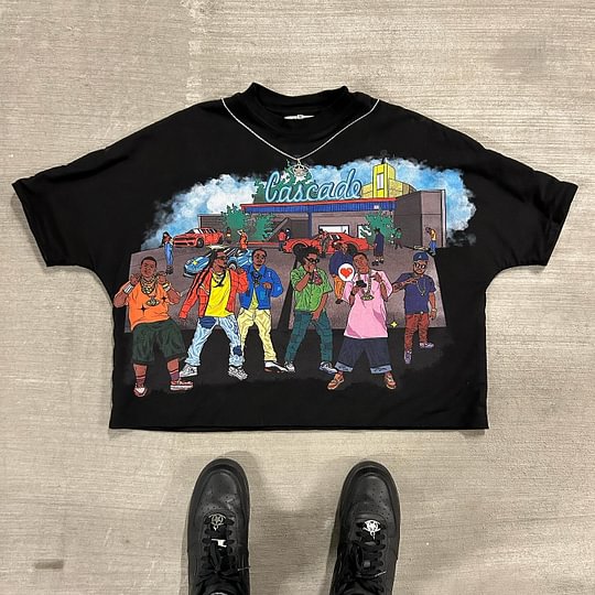Sopula Thug Block Graffiti Art Graphic Cotton T-Shirt - SOPULA
