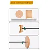 Headphone Stand with Solid Wooden Base Desktop Gaming Earphone Holder Anti-Slip for Organizing All Headphones Accessories