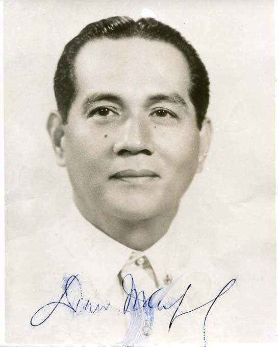 PRESIDENT OF THE PHILIPPINES Diosdado Macapagal autograph, signed Photo Poster painting