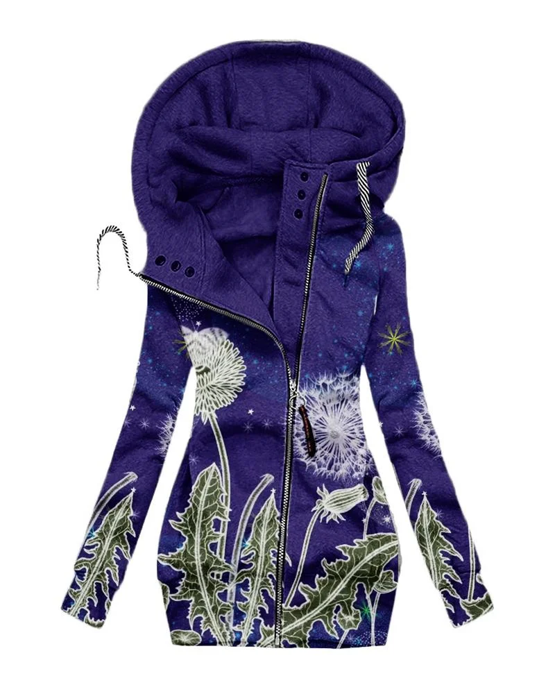 Women's Hooded Sweat printed Jacket20