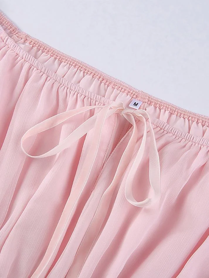 Brownm Long Sleeve Corset Mini Dress