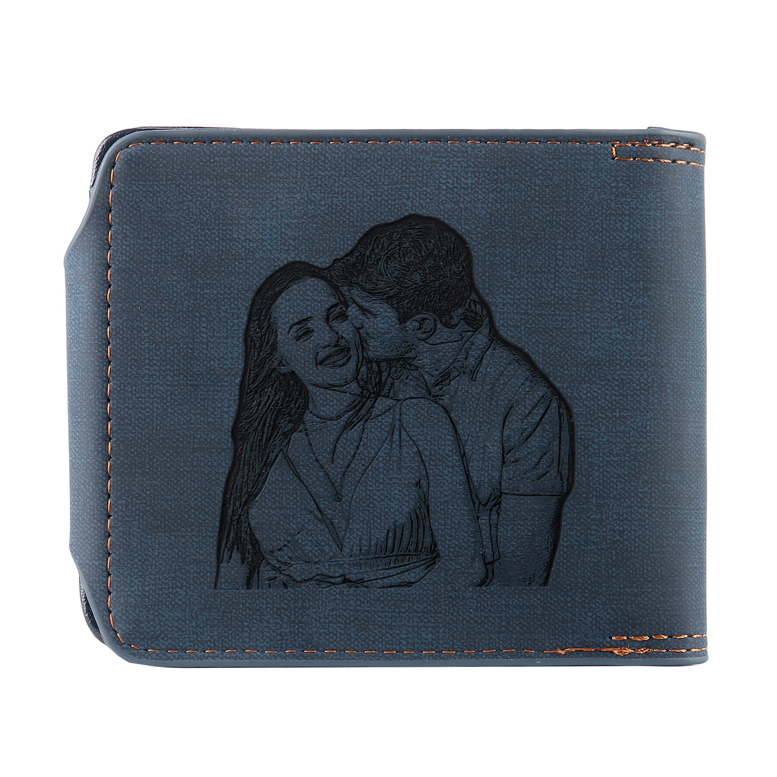 Portefeuille Classique 1 Prénom et Lettre Personnalisés avec Photo Porte-Monnaie Carte