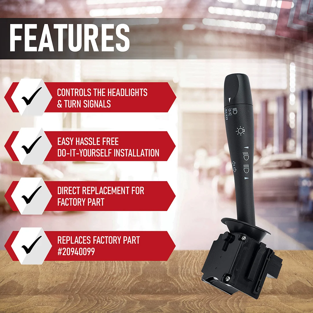 Garlaven Turn Signal and Headlamp Dimmer Switch Blinker Lever,  D6254E, 20940099, SW5908 for Chevy, for Pontiac, for Saturn & for Suzuki Vehicles