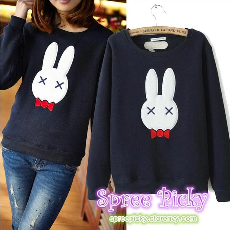 Lovely Bunny O-neck Pullover Jumper Thick version SP130179