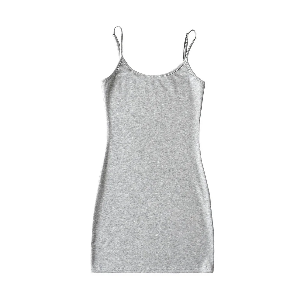 Uveng Trendy Women's Dress Summer Sexy Solid Color Slim High Waist Elastic Bag Hip Halter Skirt Short Skirt