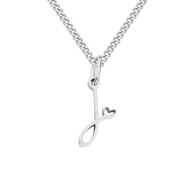 Stainless Steel Minimalist Plating Letter Solid Color Pendant Necklace