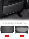 Car Seat Back Panel Cover Storage Pocket for BMW F10 F11 F18 F07 F01 Black