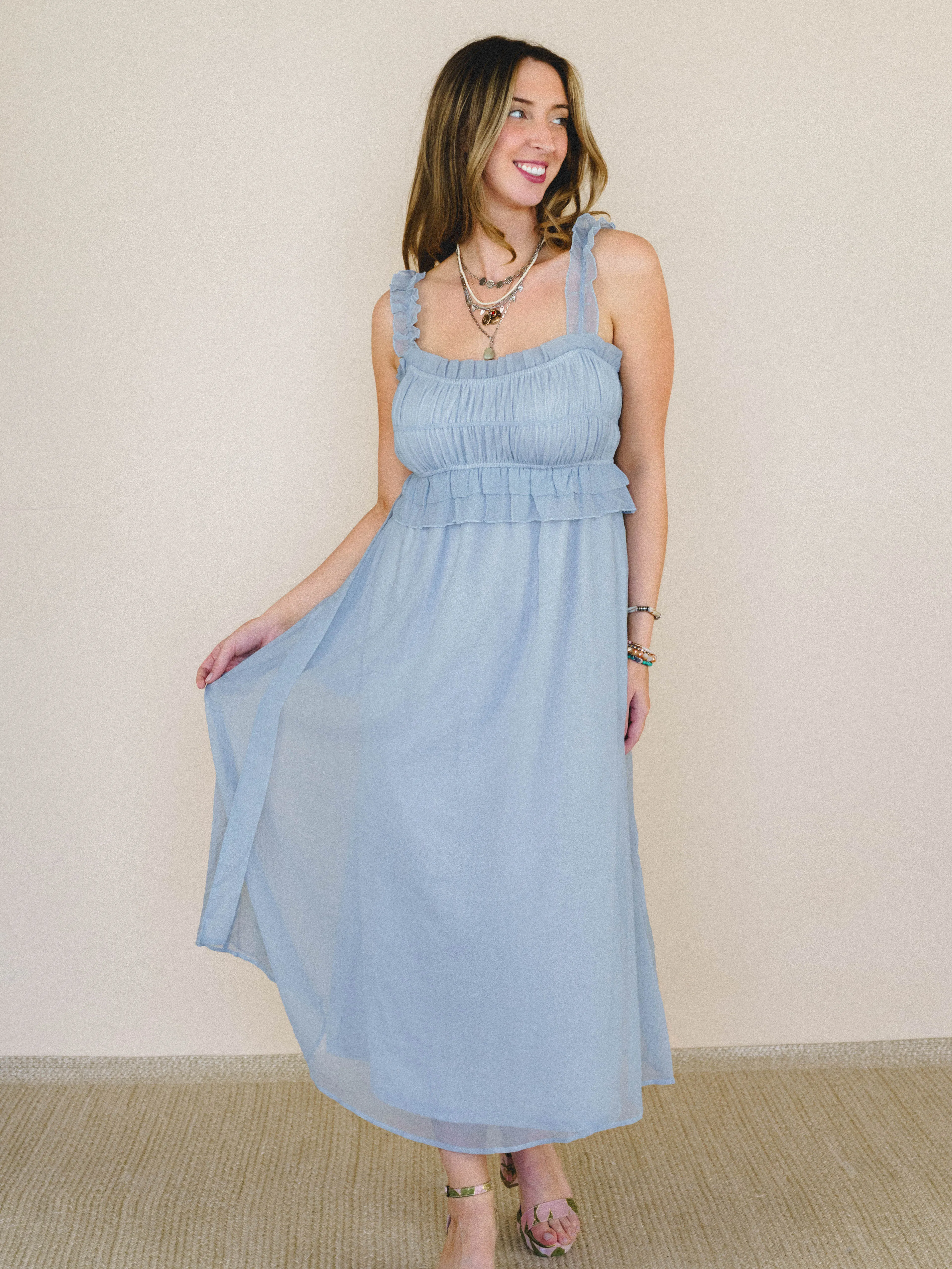 Spring Affair Dress - Pale Blue