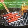 Support &agrave; rouleaux de saucisses en acier inoxydable pour rouleau &agrave; hot-dog