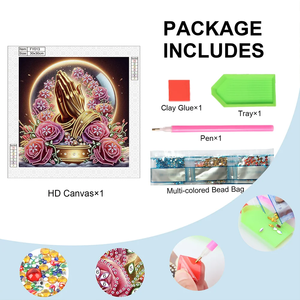 Diamond Painting - Partial Special Shaped Drill - Buddha(Canvas|30*30cm)