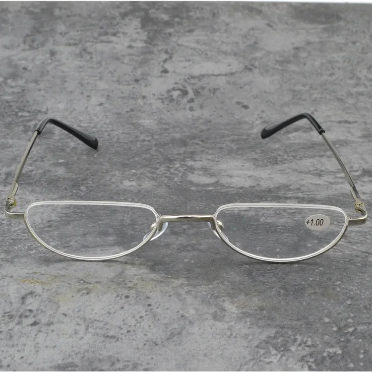 Titanium Alloy UP Half Frame Small Reading Glasses +0.75 +1 +1.25 +1.5 +1.75 +2 +2.25 +2.5 +2.75 +3 +3.25 +3.5 +4