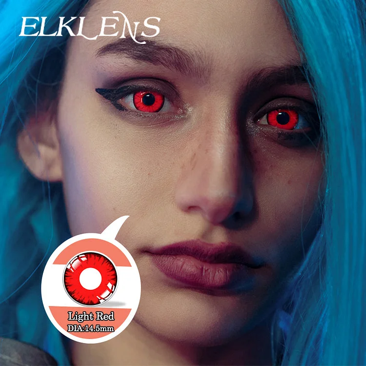 Halloween Light Red Cosplay Contact Lenses