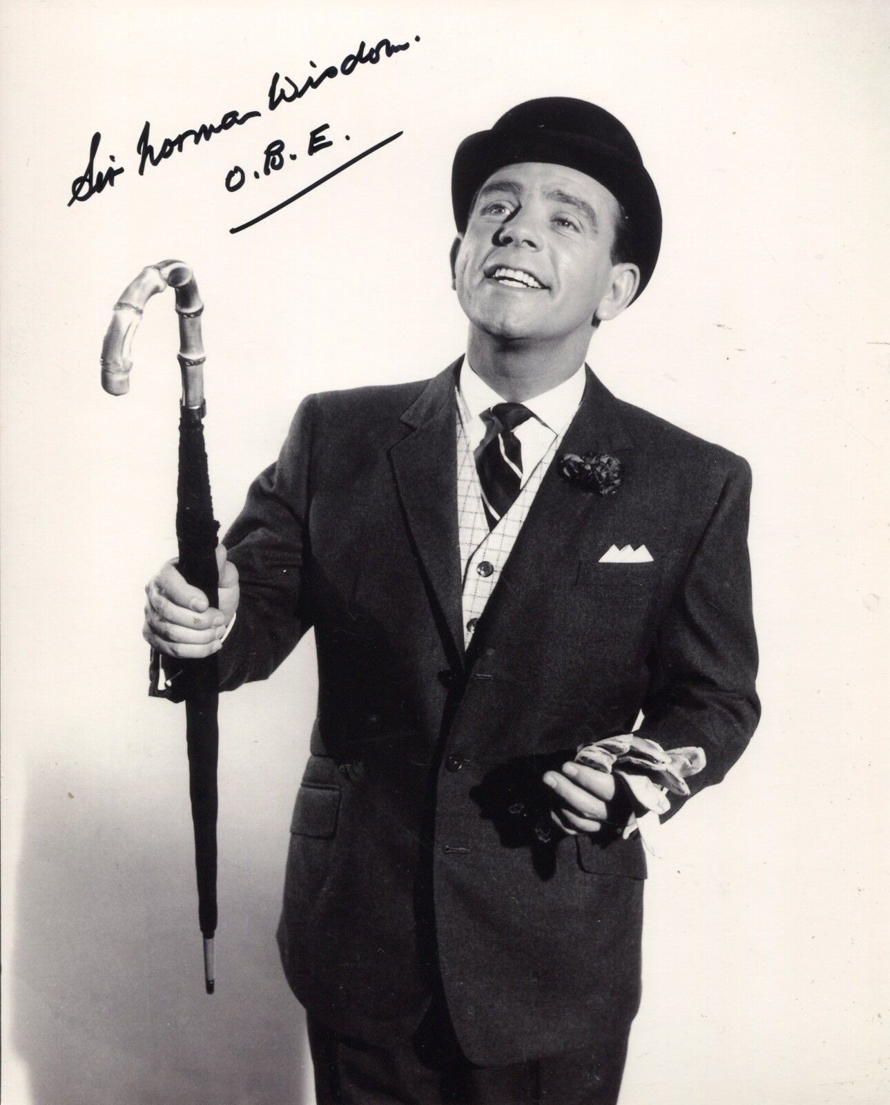 Actor Norman Wisdom signed comedy movie 8x10 Photo Poster painting UACC DEALER