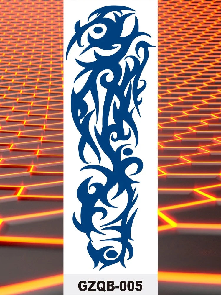 Temporary Flower Full Arm Tattoos Stickers Indian Wolf Dragon Navigator Totem Juice Ink Men Women Girl Leg Fake Tatoo Hot Sale