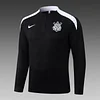 2025/2026 Corinthians Paulista Half-Pull Training Suit Black Football Shirt 1:1 Thai Quality Set