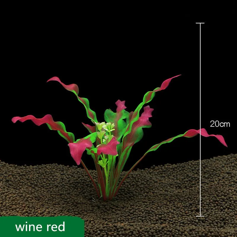 20cm Green Artificial Simulation Protection Materials PVC Water Plants kelp For Fish Tank Aquarium Accessories Decoration