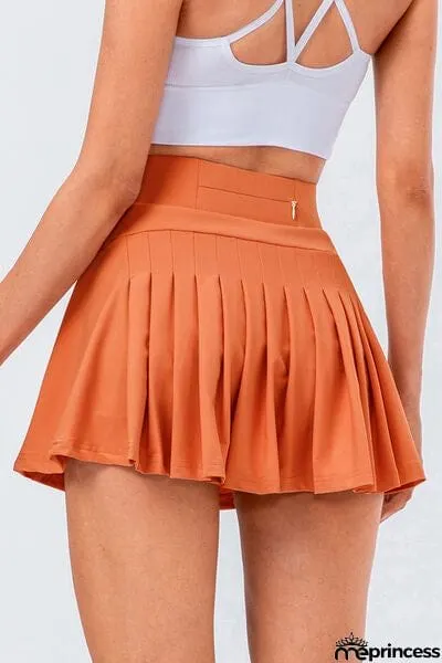 High Waist Pleated Active Skirt