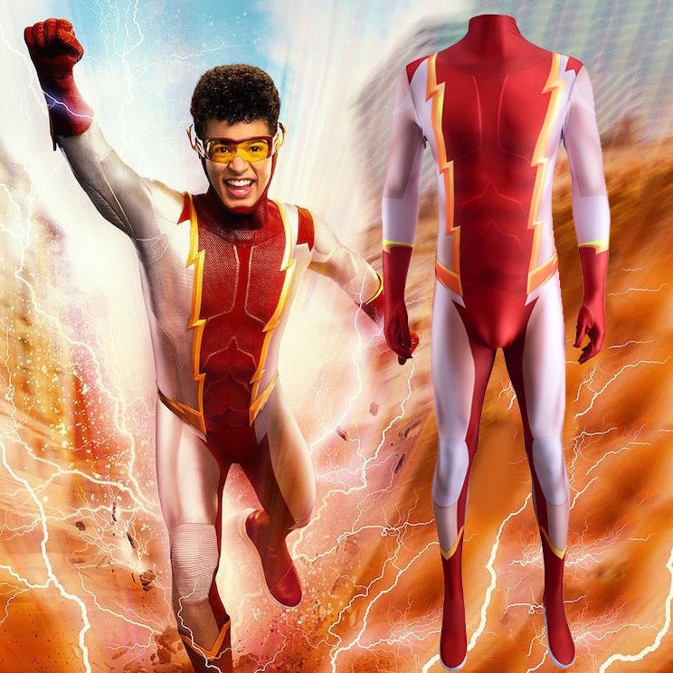 Superhero Flash Cosplay Impulse Costume Halloween Flash Jumpsuit Costume-elleschic