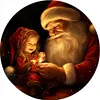 Santa Claus Girl-Paint by Numbers Acrylic Painting 40*40CM