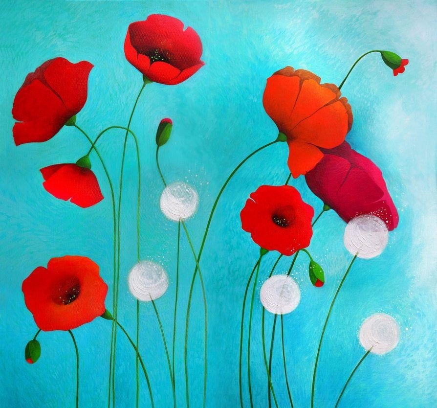 

Poppy By The Wind – Paint By Numbers - 40*50CM, 501 Original