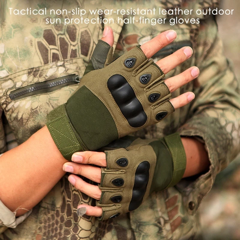 Likron Watches Likron Half Finger Tactical Gloves for Men - Outdoor Military Shooting